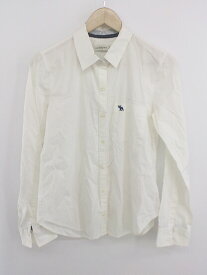 ◇ Abercrombie&Fitch アバクロンビー＆フィッチ ワンポイント 長袖 シャツ ブラウス サイズ S ホワイト レディース P 【中古】