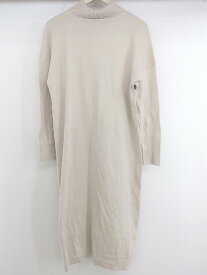 ◇ BEAUTY & YOUTH UNITED ARROWS ハイネック 薄手 膝下丈 ニット ワンピース サイズM ベージュ レディース P 【中古】