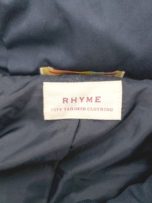 新品本物◇ RHYME ライム ダウン シンプル サイズL 防寒 キルティング P 長袖 コート ネイビー レディース ベアトップ・チューブトップ 
