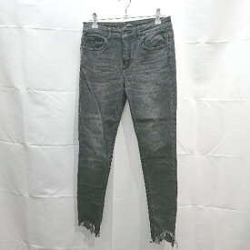 ◇ JEANASIS ジーナシス カジュアル デニム ストレッチ フリンジ スキニー パンツ サイズM ブラック系 レディース E 【中古】