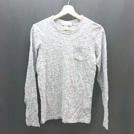 ◇ H&M シンプル ラウンドネック カジュアル 無地 長袖 tシャツ サイズXS グレー レディース E 【中古】