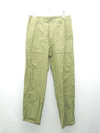 ◇ GREEN LABEL RELAXING ファスナーあり ポケットあり 無地 ストレートパンツ サイズ40 グリーン レディース E 【中古】