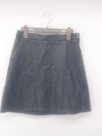 ◇ ZARA BASIC ザラ フェイクレザー ミニ 台形 スカート サイズEUR S USA S MEX 26 ダークネイビー系 レディース P 【中古】