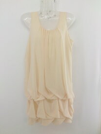 ◇ RADIATE ラディエイト シャーリング ノースリーブ ミニ ワンピース ライトオレンジ系 レディース P 【中古】