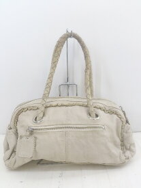 ◇ CASSELINI フリル ハンド ボストン バッグ アイボリー レディース P 【中古】