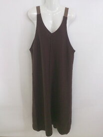 ◇ haco! ハコ スリット ロング ニット ワンピース サイズL ブラウン レディース P 【中古】