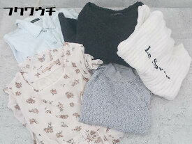 ■ dazzlin rienda まとめ売り5点セット M&Fサイズ混合 長袖 半袖 ニット セーター シャツ ミニ ワンピース レディース 【中古】