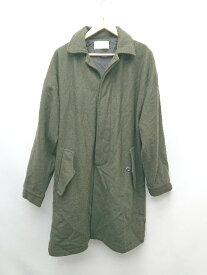 ◇ YARD PLUS ヤードプリュス シンプル 無地 ロング 長袖 ブルゾン コート ダークグリーン メンズ P 【中古】