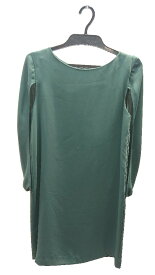 ◇ B:MING by BEAMS ビーミングバイビームス Iライン ノースリーブ 無地 膝丈 ワンピース サイズM グリーン レディース E 【中古】