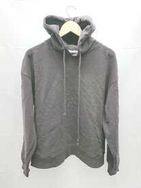 ◇ WYM LIDNM ウィム バイ リドム 無地 ポケット 長袖 プルオーバー パーカー サイズM ダークグレー メンズ E 【中古】