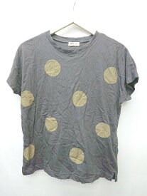 ◇ ⊂Φ SM2 サマンサ モスモス ドット 半袖 Tシャツ カットソー サイズF ダークグレー レディース P 【中古】