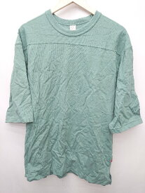 ◇ Healthknit ヘルスニット シンプル 無地 半袖 Tシャツ カットソー サイズL グリーン系 メンズ P 【中古】