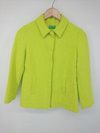 ◇ UNITED COLORS OF BENETTON シンプル 無地 長袖 ジャケット サイズ38 ライトグリーン系 レディース P 【中古】