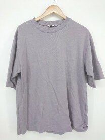 ◇ UNIQLO ユニクロ コットン混 シンプル 無地 半袖 Tシャツ カットソー サイズL グレー メンズ P 【中古】