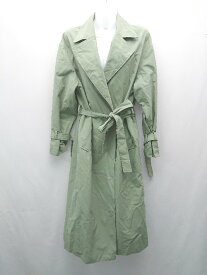 ◇ ◎ N. ロング丈 無地 シンプル 大人カジュアル 長袖 コート サイズM グリーン レディース E 【中古】