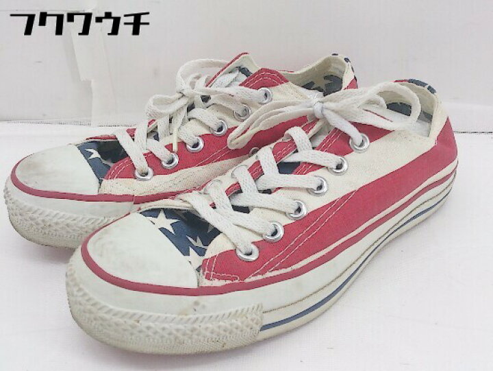 楽天市場 Converse コンバース 90ss 星条旗 スニーカー シューズ サイズ5 ホワイト系 レッド系 レディース 中古 フクワウチ