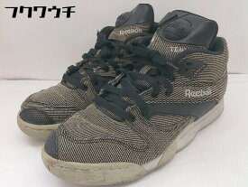 ◇ Reebok リーボック COURT VICTORY PUMP TECH M47609 スニーカー シューズ 28 ベージュ ブラック メンズ 【中古】