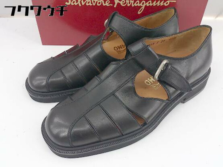 ◇ Salvatore Ferragamo サルヴァトーレ フェラガモ サルヴァトーレ フェラガモ グルカ サンダル 6.5 ブラック メンズ 【中古】 フクワウチ グルカサンダル サルヴァトーレ フェラガモ
