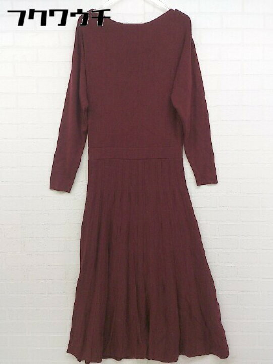 楽天市場】◇ ROPE PICNIC ロペピクニック 長袖 ロング ニット ワンピース サイズ38 ボルドー系 レディース 【中古】 : フクワウチ