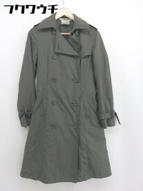 ■ ◎ KATHARINE HAMNETT LONDON ライナー ウエストベルト付き 長袖 コート サイズM カーキ系 レディース 【中古】