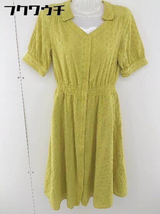 楽天市場 Bon Mercerie ボン メルスリー Anatelier アナトリエ 半袖 膝下丈 ワンピース サイズ38 マスタード系 レディース 中古 フクワウチ