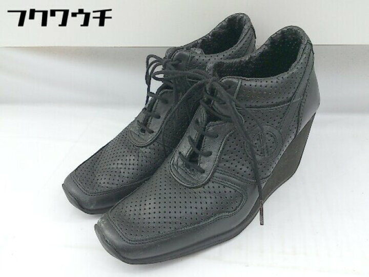 楽天市場 No Name ノーネーム ウエッジソール レースアップ ヒール スニーカー シューズ サイズ36 ブラック レディース 中古 フクワウチ