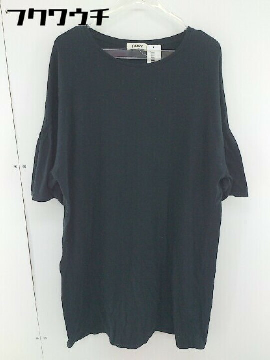 楽天市場 Nusy ヌージー フレアスリーブ 七分袖 膝丈 ワンピース サイズm ブラック レディース 中古 フクワウチ