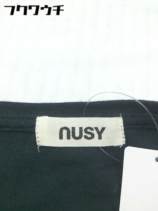 楽天市場 Nusy ヌージー フレアスリーブ 七分袖 膝丈 ワンピース サイズm ブラック レディース 中古 フクワウチ