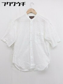 ◇ ◎ GENUIN GARMENT green label relaxing スタンドカラー 半袖 シャツ サイズ S ホワイト メンズ 【中古】