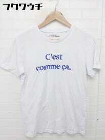 ◇ Les petits basic ルベーシック 半袖 Tシャツ カットソー サイズEU S US XS ホワイト ブルー系 レディース メンズ 【中古】