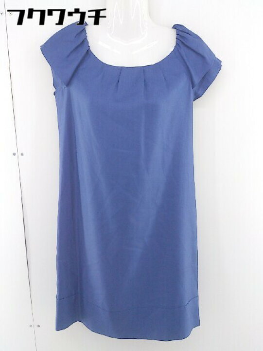 楽天市場 Crolla クローラ バックジップ 半袖 膝丈 ワンピース サイズ36 ブルー レディース 中古 フクワウチ