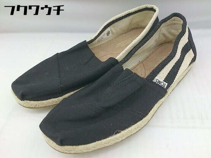楽天市場 Toms トムス スリッポン スニーカー シューズ 27ｃｍ ブラック アイボリー メンズ 中古 フクワウチ