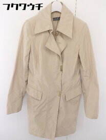 ◇ ◎ SANDRO FERRONE サンドロフェローネ イタリア製 肩パット入り 薄手 長袖 コート ベージュ レディース 【中古】