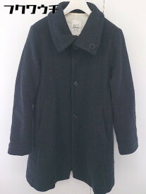 ■ ◎ quadro クオドロ natural work design ウール 長袖 コート チャコール系 メンズ 【中古】