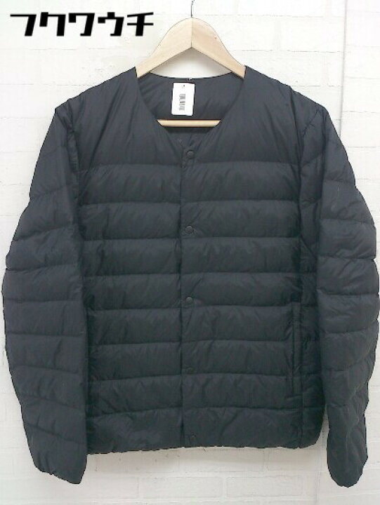 楽天市場 Muji 無印良品 ムジルシ ノーカラー ダウン ジャケット サイズm ブラック メンズ 中古 フクワウチ