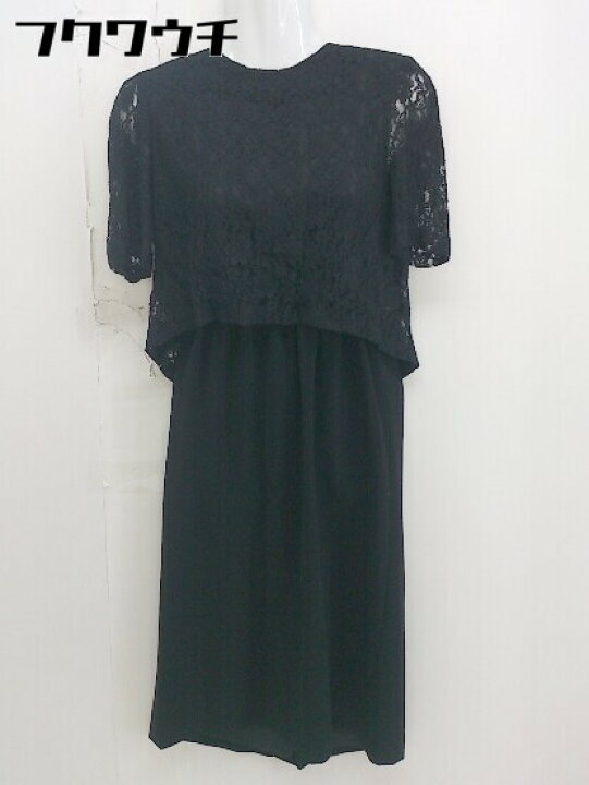 ◇ LOVE LIAISON レース ワンピース ジャケット ブラックフォーマル アンサンブル サイズ7 ブラック レディース 【中古】 フクワウチ ◇ LOVE LIAISON レース ワンピース ジャケット ブラックフォーマル アンサンブル サイズ7 ブラック レディース