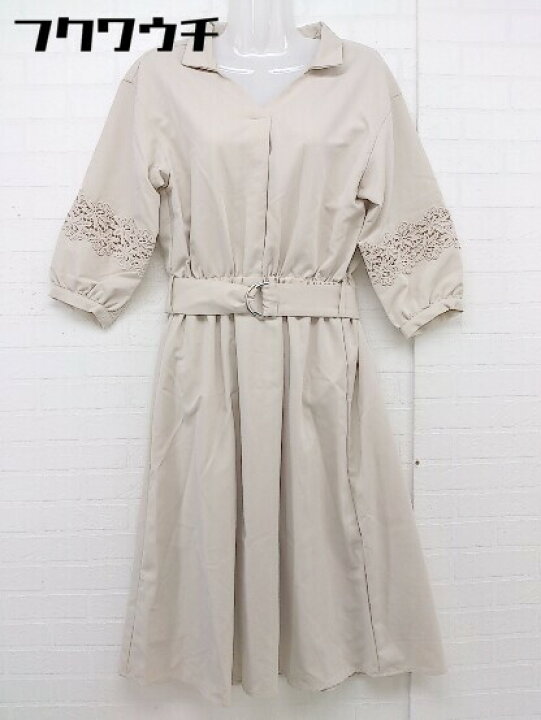 楽天市場 Mew S Refined Clothes ミューズリファインドクローズ 長袖 膝下丈 ワンピース サイズm ベージュ レディース 中古 フクワウチ