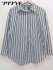 ◇ WORK TRIP OUTFITS green label relaxing UNITED ARROWS 長袖 シャツ ブラウス サイズM ホワイト グレー系 レディース 【中古】
