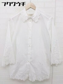 ◇ MAXMARA WEEKEND イタリア製 長袖 デザインシャツ ブラウス サイズ44 ホワイト レディース 【中古】