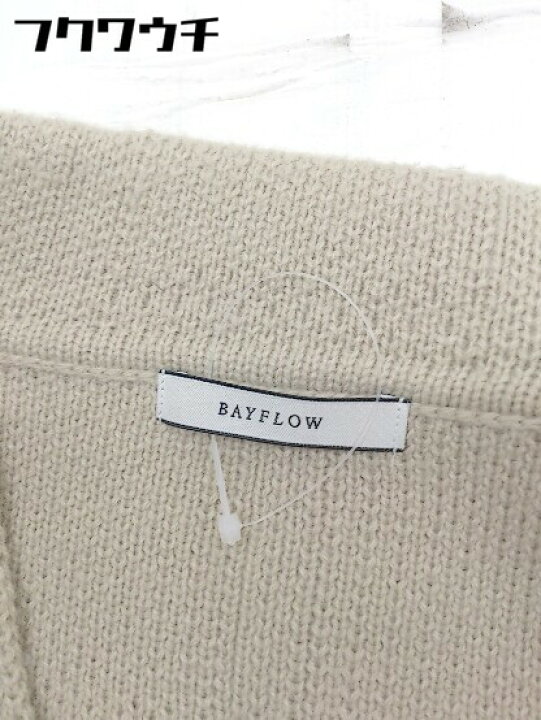 ◇ BAYFLOW ベイフロー 長袖 ニット コート サイズF ベージュ レディース 【中古】 フクワウチ ◇ BAYFLOW ベイフロー 長袖 ニット サイズ3 ホワイト レディース