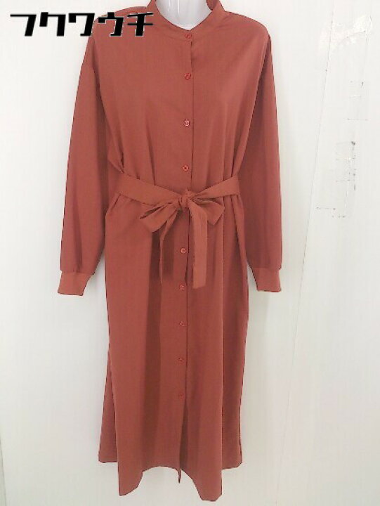 楽天市場 Merlot メルロー 長袖 ロング シャツ ワンピース レッド系 レディース 中古 フクワウチ
