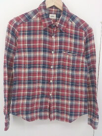 ◇ ◎ QUADRO クオドロ チェック 長袖 シャツ レッド ネイビー マルチ メンズ 【中古】