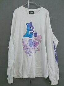 ◇ LAND BY MILKBOY × CARE BEARS ケアベア プリント 長袖 Tシャツ カットソー サイズ XXL ホワイト マルチ メンズ 【中古】