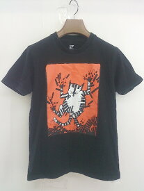 ◇ Design Tshirts Store graniph トミーウンゲラー 半袖 Tシャツ カットソー サイズS ブラック オレンジ レディース 【中古】