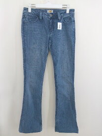 ◇ ANTIK DENIM 刺繍 フレア アメリカ製 ダメージ加工 デニム パンツ ジーンズ サイズ27 インディゴ レディース 【中古】