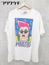 ◇ PUNYUS プニュズ ロゴ プリント 半袖 Tシャツ カットソー サイズ4 ホワイト マルチ レディース 【中古】