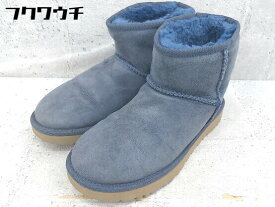 ■ UGG Australia 1016222 クラシックミニ ショート ムートン ブーツ サイズ23cm ネイビー系 レディース 【中古】