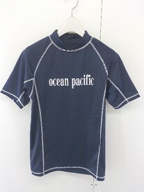 ◇ ocean pacific オーシャンパシフィック 半袖 カットソー ラッシュガード サイズM ネイビー メンズ 【中古】