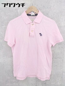 ◇ Abercrombie&Fitch アバクロンビー＆フィッチ 半袖 ポロシャツ サイズS ピンク メンズ 【中古】