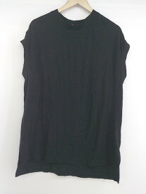 ◇ Samansa Mos2 blue バックプリント 半袖 Tシャツ カットソー サイズF ブラック ホワイト レディース P 【中古】